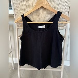 OAK + Fort Crop Tank Top Black